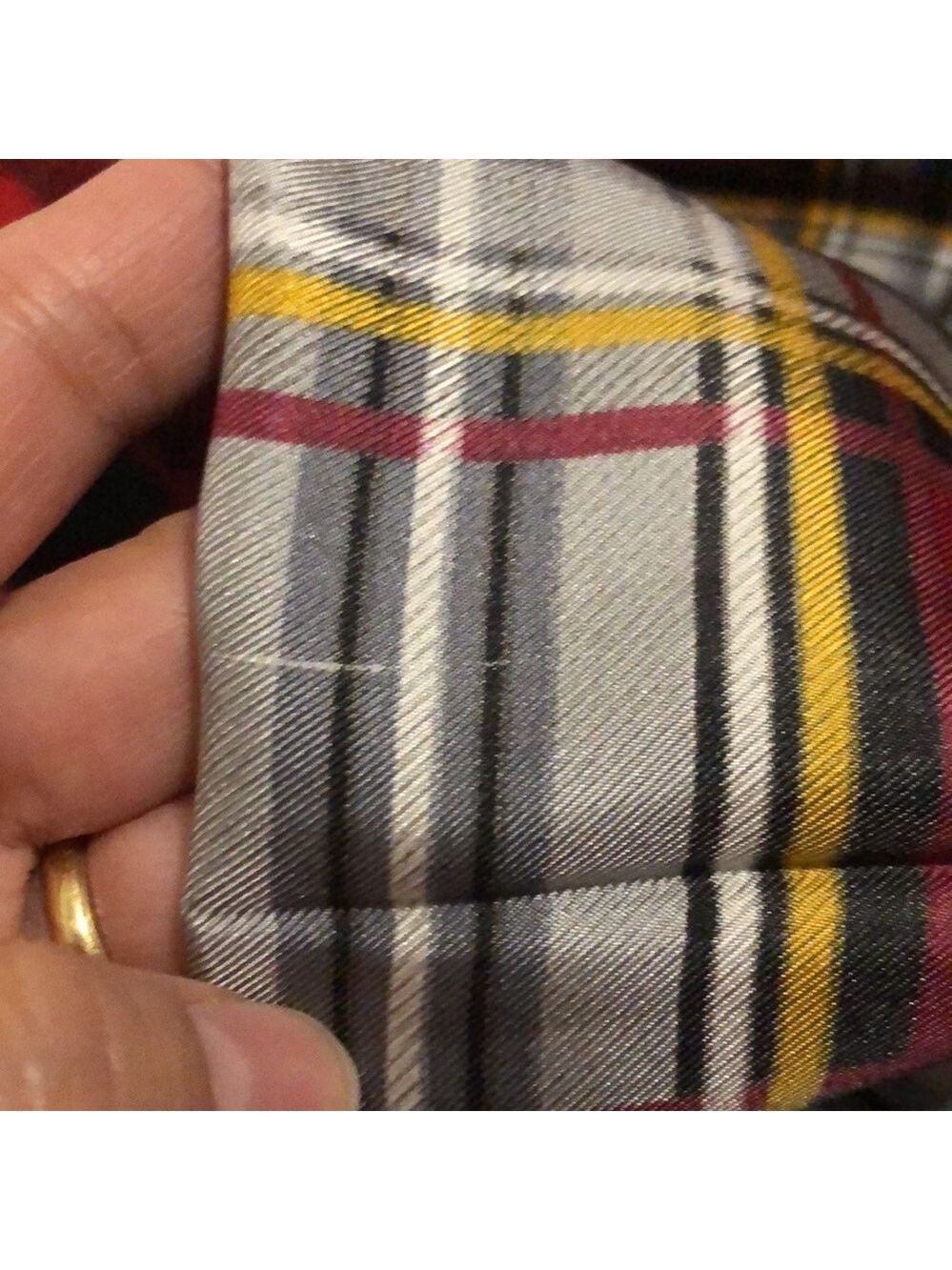 YSL scarf #2  🧣 checkered authentic silk 💯 - Picture 4 of 8